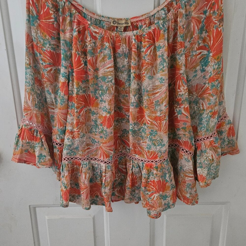 Democracy Orange multi Pheasant top